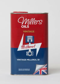 Millers Oils Vintage Millerol 50 – SAE 50 Monograde Non-Detergent Motor Oil – Engine Oil