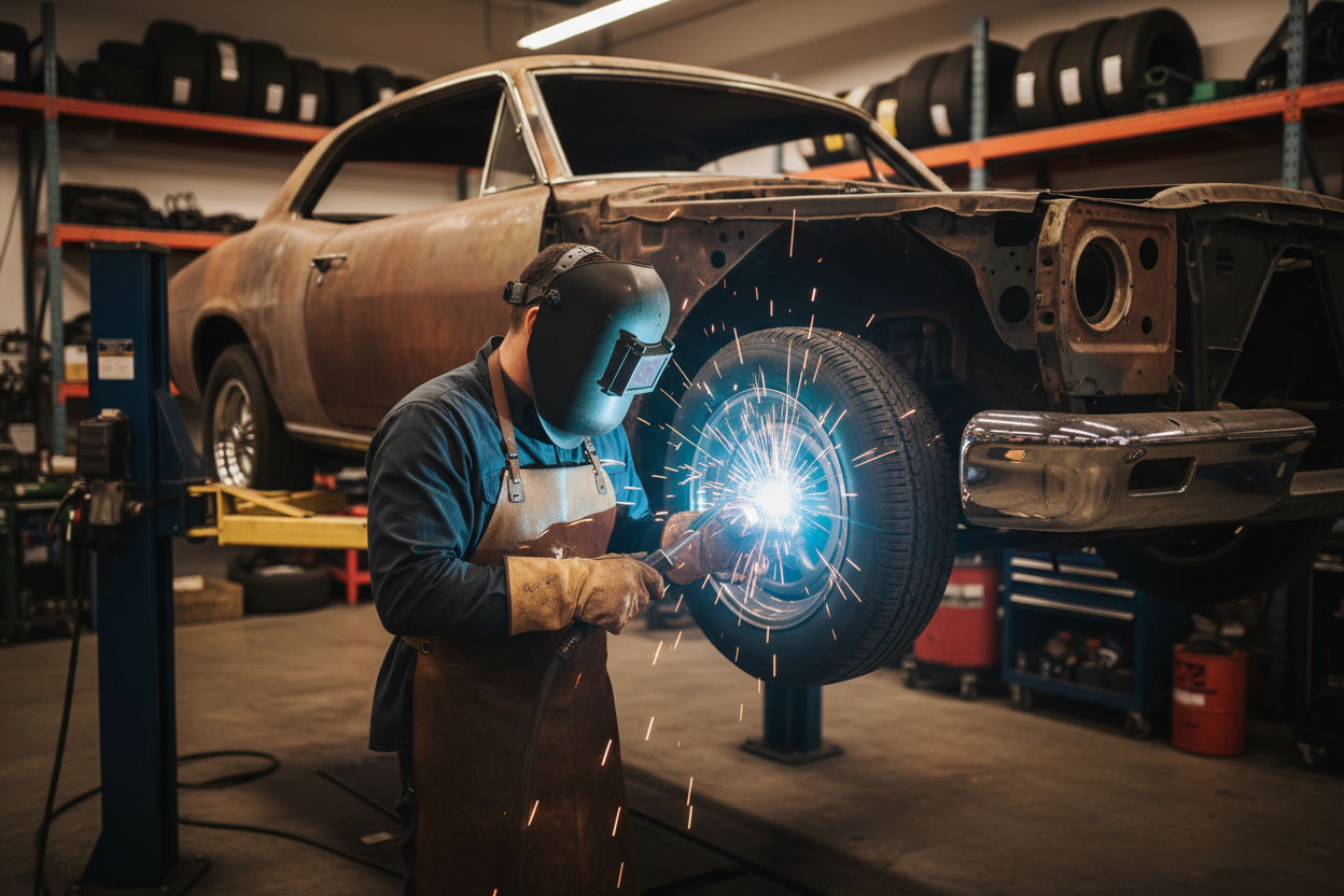 classic car welding