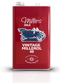 Millers Oils Vintage Millerol 40 – SAE 40 Monograde Non-Detergent Motor Oil – Engine Oil