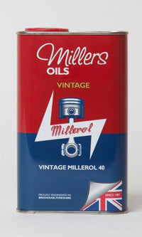 Millers Oils Vintage Millerol 40 – SAE 40 Monograde Non-Detergent Motor Oil – Engine Oil