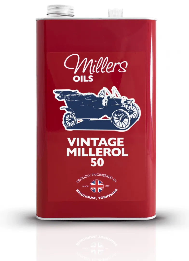 Millers Oils Vintage Millerol 50 – SAE 50 Monograde Non-Detergent Motor Oil – Engine Oil